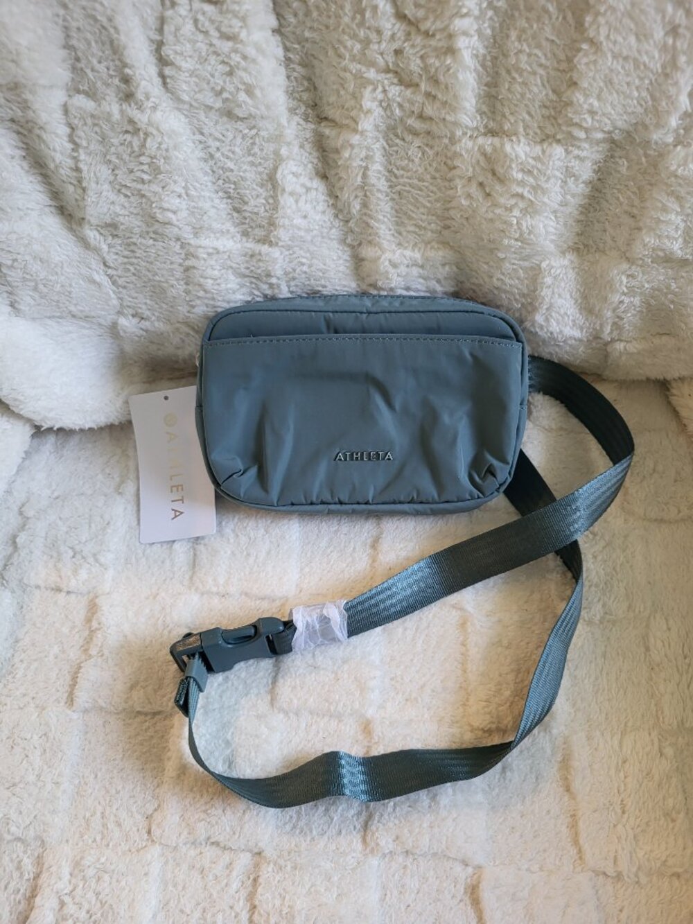 Athleta,  All About Crossbody Belt Bag Color, Oxidized Green, NWT